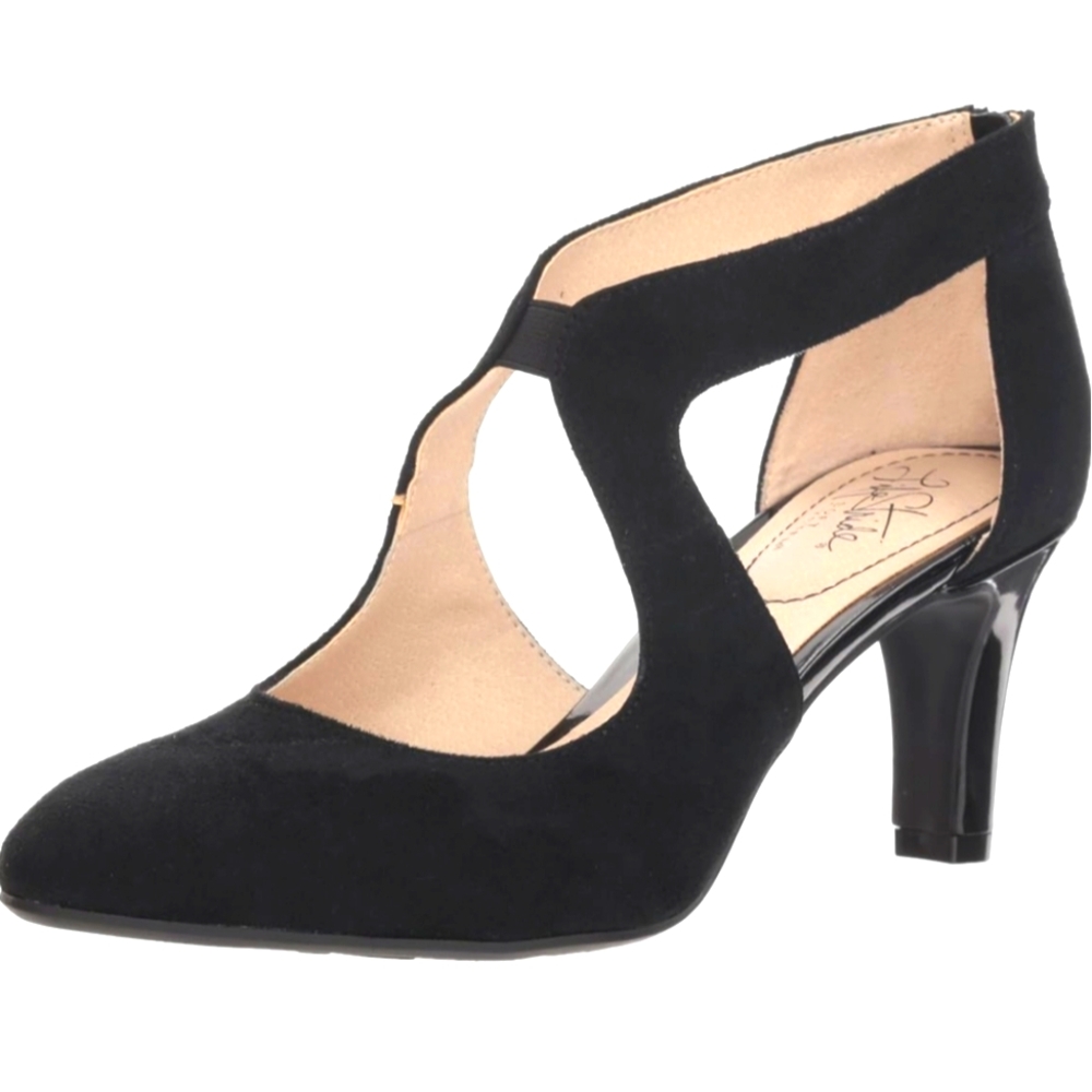 NWT LifeStride Black Microsuede Giovanna 2 Pump - Size 10